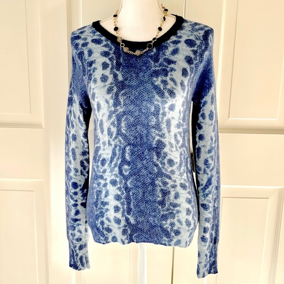 Equipment blue cashmere print crewneck sweater - Picture 3 of 13
